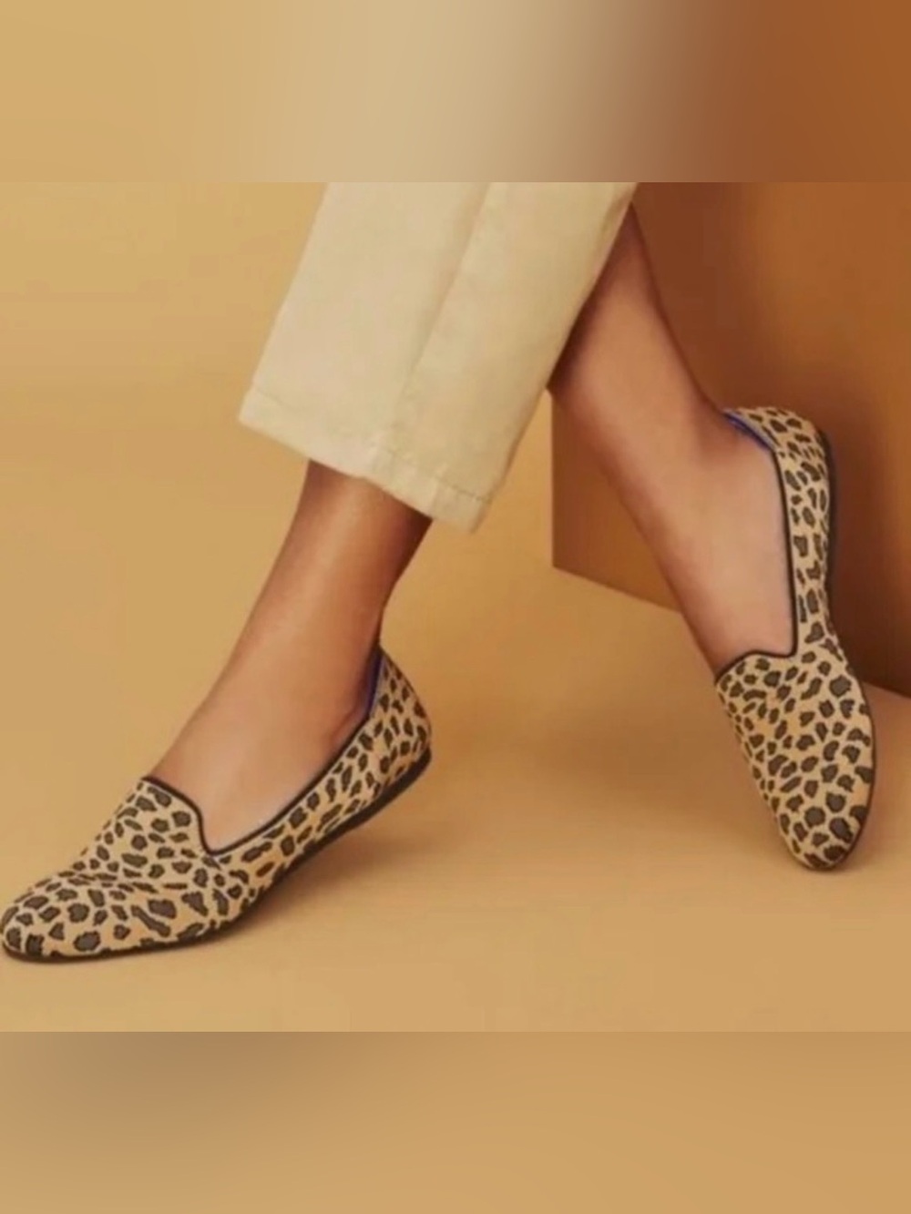 Rothys Spotted Leopard Print Loafers Slip On Round Toe Animal size 9.5